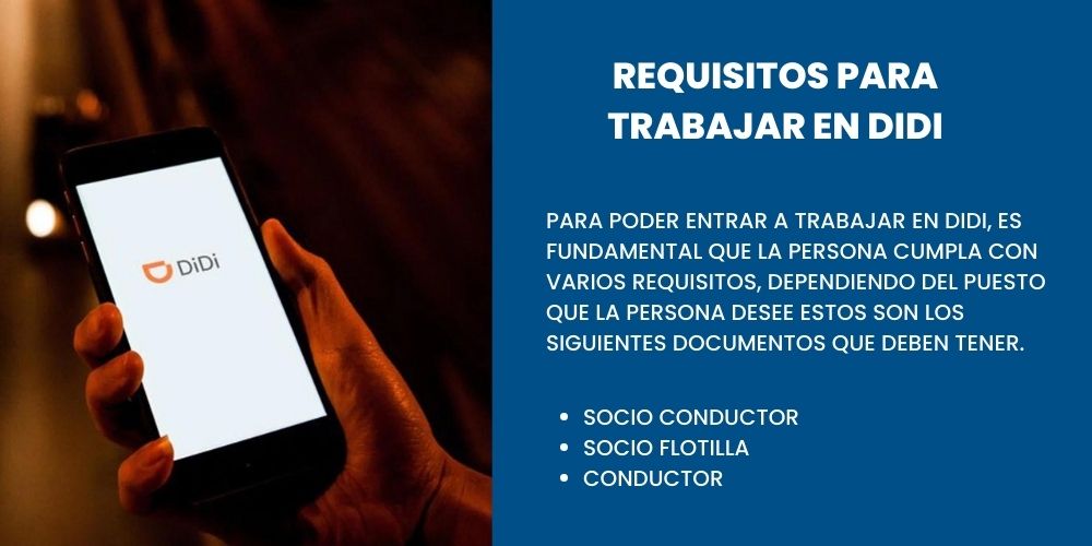 REQUISITOS PARA TRABAJAR EN DIDI